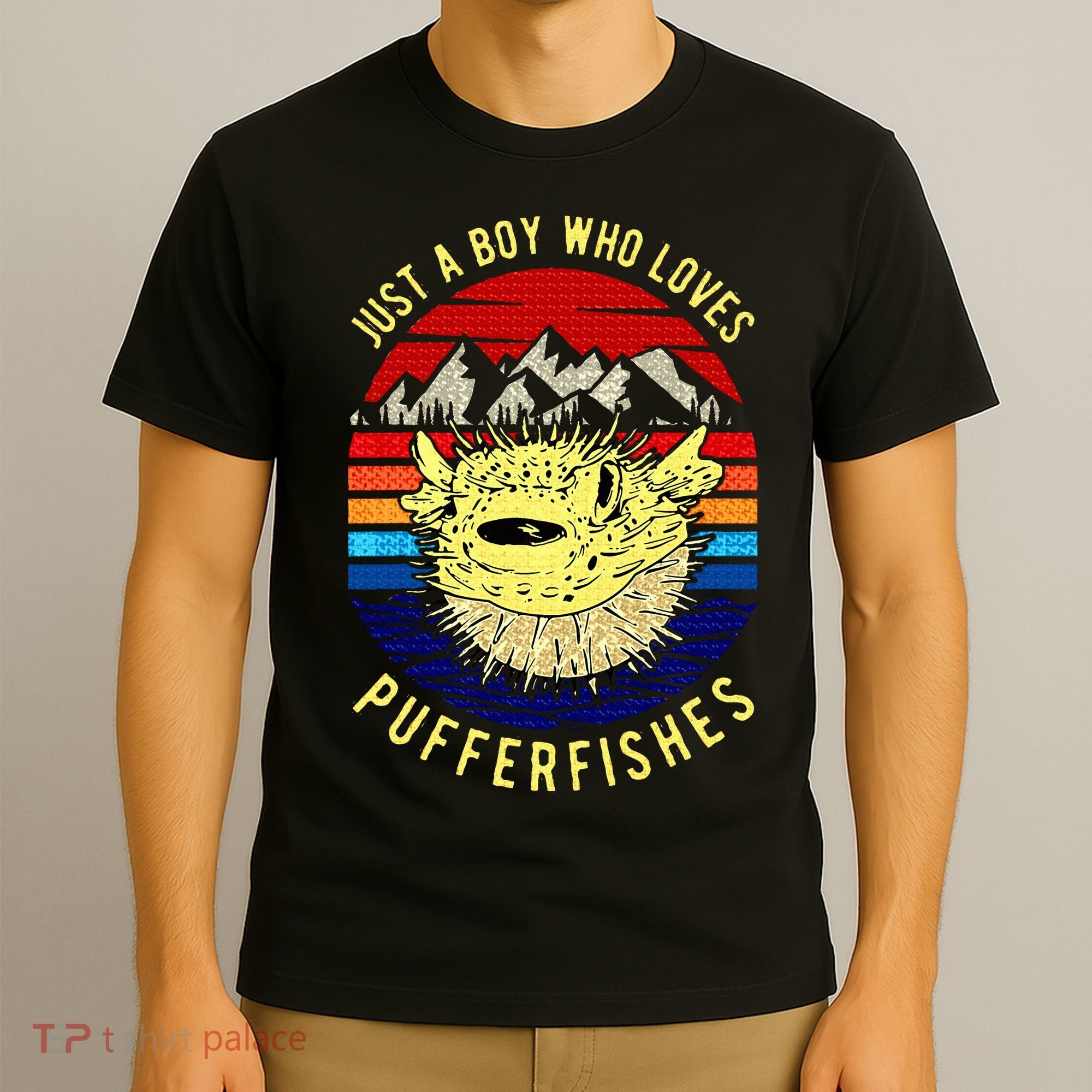 Just A Boy Who Loves Pufferfishes Puffer Fish T-Shirt