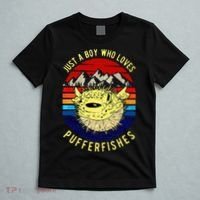 Just A Boy Who Loves Pufferfishes Puffer Fish T-Shirt thumb 5