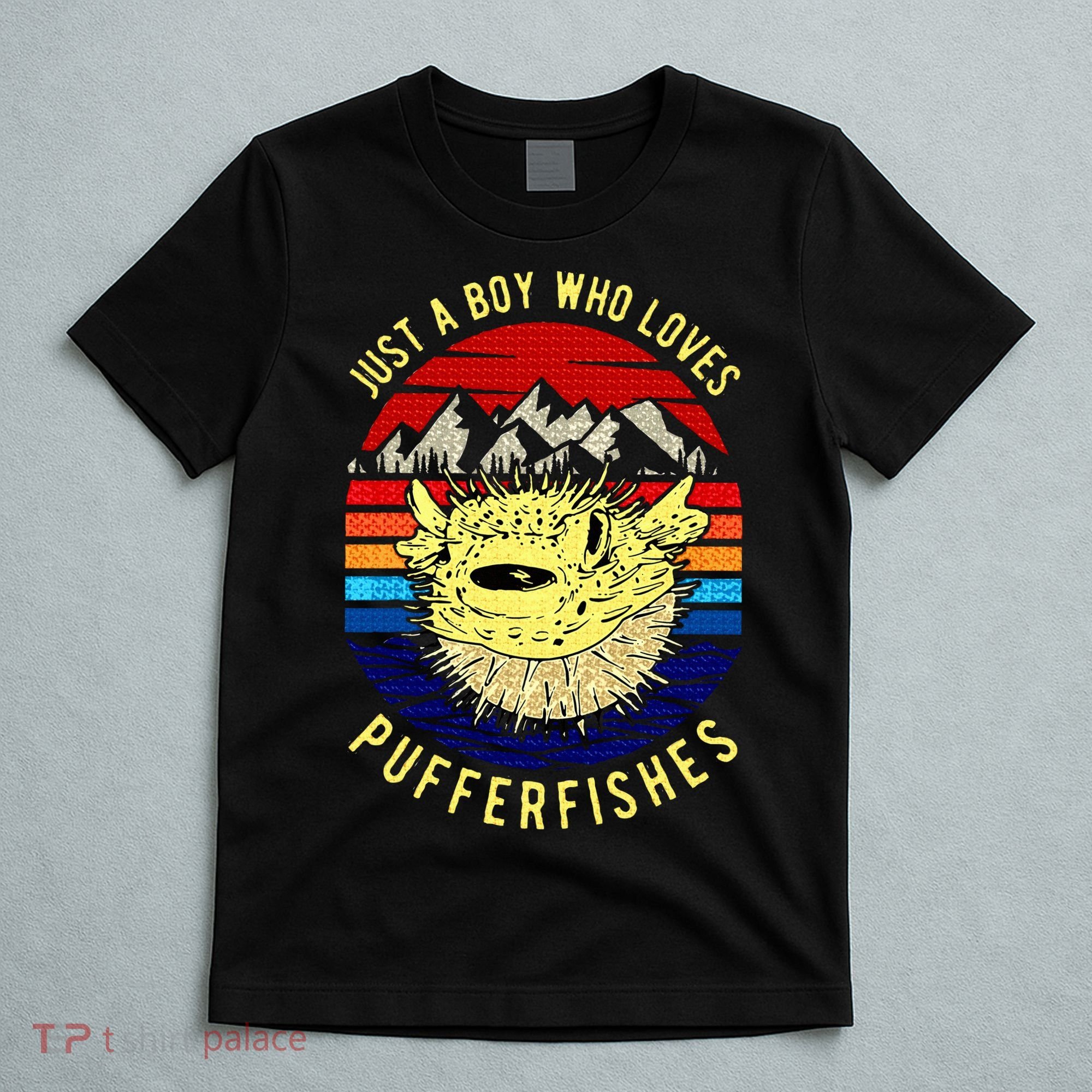 Just A Boy Who Loves Pufferfishes Puffer Fish T-Shirt