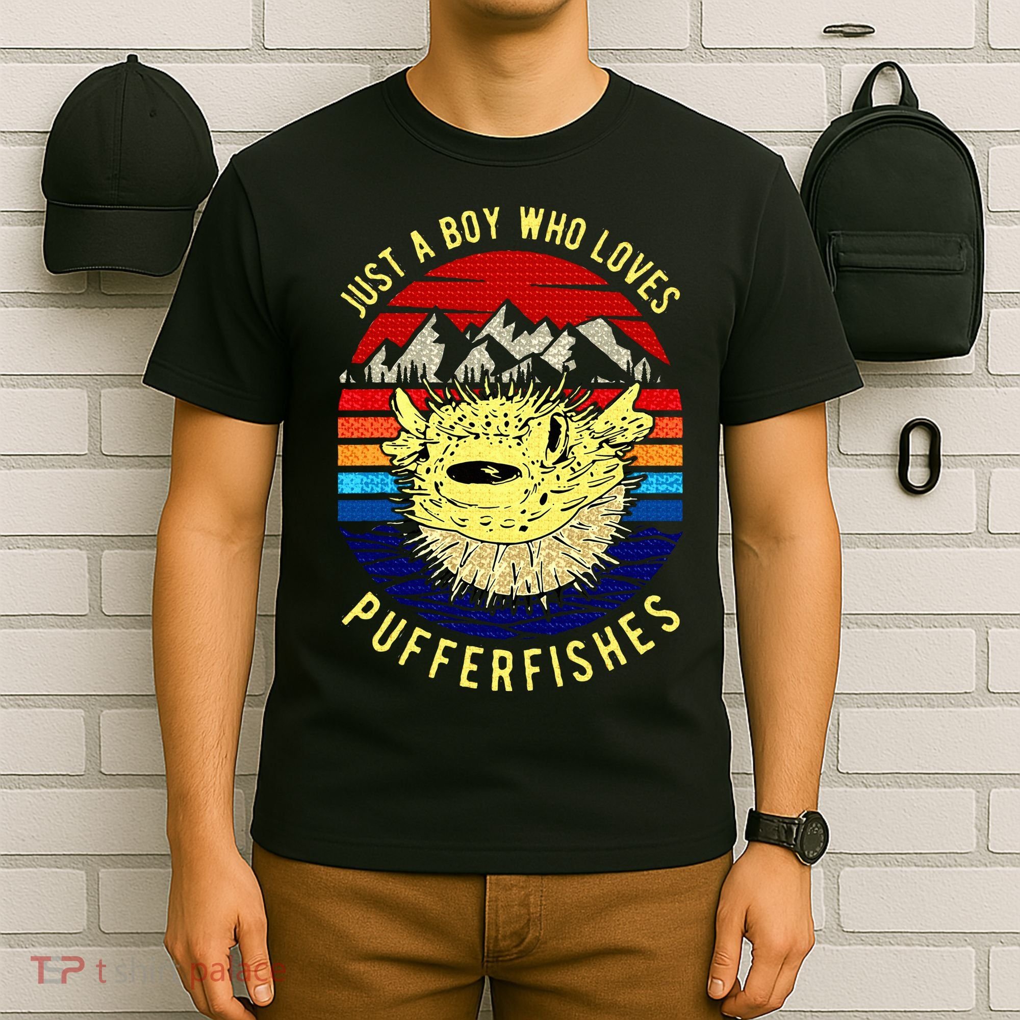 Just A Boy Who Loves Pufferfishes Puffer Fish T-Shirt