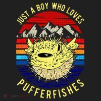 Just A Boy Who Loves Pufferfishes Puffer Fish Beanie thumb 2