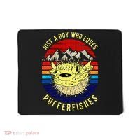 Just A Boy Who Loves Pufferfishes Puffer Fish Mousepad thumb 0