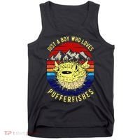 Just A Boy Who Loves Pufferfishes Puffer Fish Tank Top thumb 0