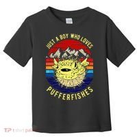 Just A Boy Who Loves Pufferfishes Puffer Fish Toddler T-Shirt thumb 0