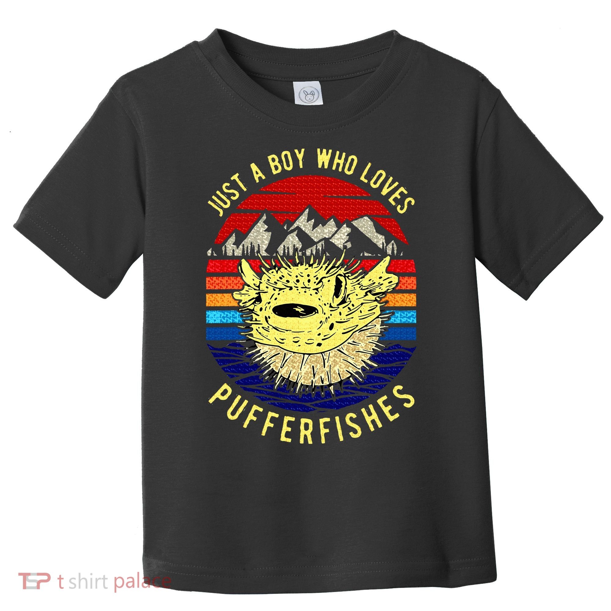 Just A Boy Who Loves Pufferfishes Puffer Fish Toddler T-Shirt