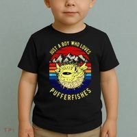 Just A Boy Who Loves Pufferfishes Puffer Fish Toddler T-Shirt thumb 2