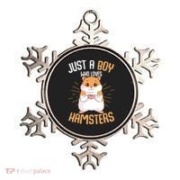 Just A Boy Who Loves Hamsters Hammy Boy Hamster Lover Ornament thumb 0