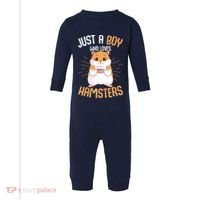 Just A Boy Who Loves Hamsters Hammy Boy Hamster Lover Infant Fleece One Piece thumb 0