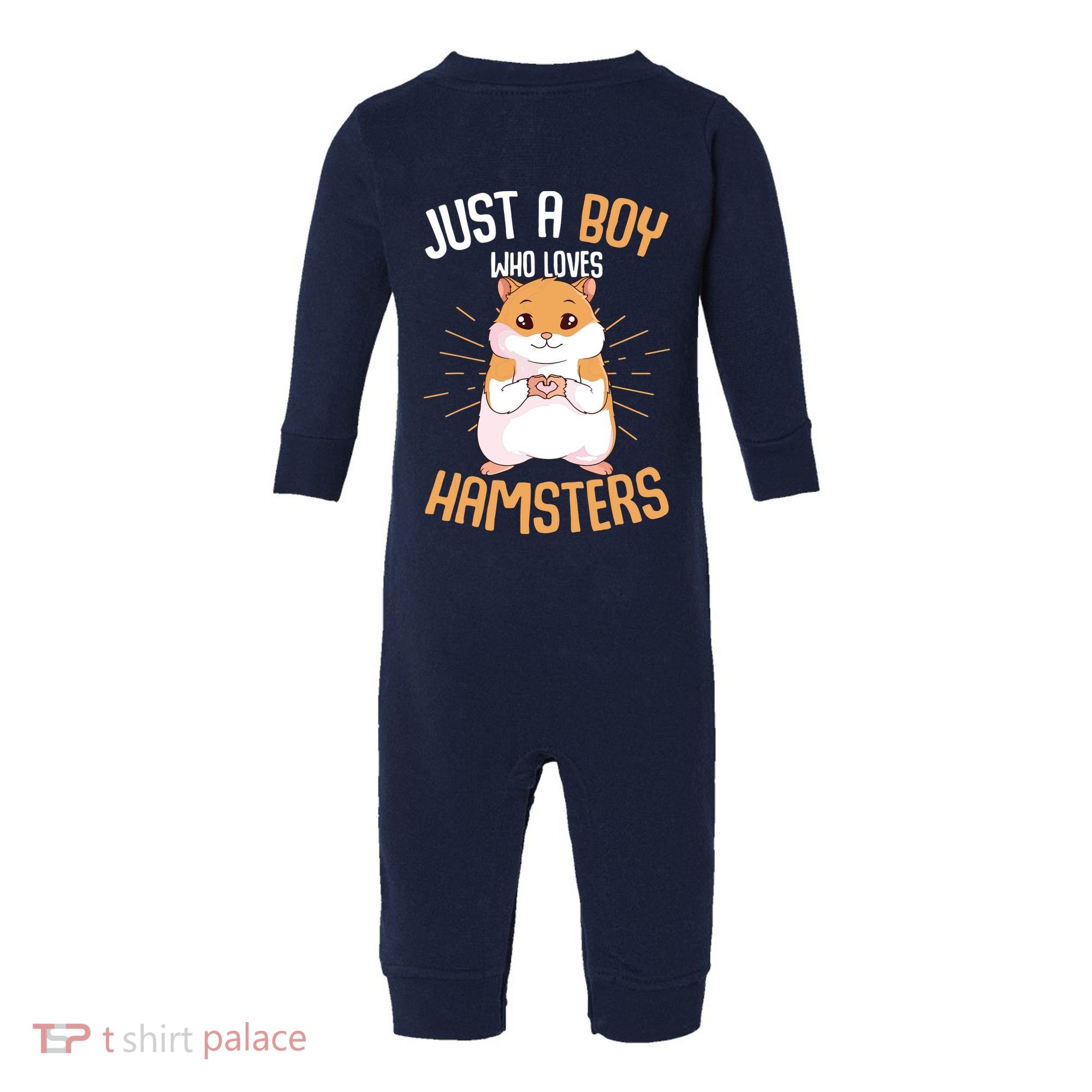Just A Boy Who Loves Hamsters Hammy Boy Hamster Lover Infant Fleece One Piece