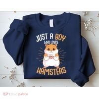 Just A Boy Who Loves Hamsters Hammy Boy Hamster Lover Sweatshirt thumb 2