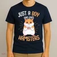 Just A Boy Who Loves Hamsters Hammy Boy Hamster Lover T-Shirt thumb 3
