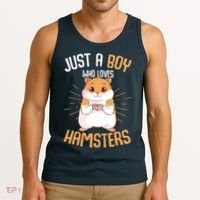 Just A Boy Who Loves Hamsters Hammy Boy Hamster Lover Tank Top thumb 3