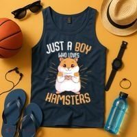 Just A Boy Who Loves Hamsters Hammy Boy Hamster Lover Tank Top thumb 4