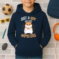 Just A Boy Who Loves Hamsters Hammy Boy Hamster Lover Kids Hoodie thumb 2