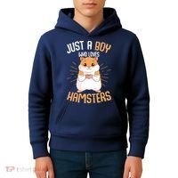 Just A Boy Who Loves Hamsters Hammy Boy Hamster Lover Kids Hoodie thumb 4