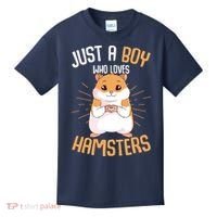 Just A Boy Who Loves Hamsters Hammy Boy Hamster Lover Kids T-Shirt thumb 0