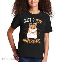 Just A Boy Who Loves Hamsters Hammy Boy Hamster Lover Kids T-Shirt thumb 2