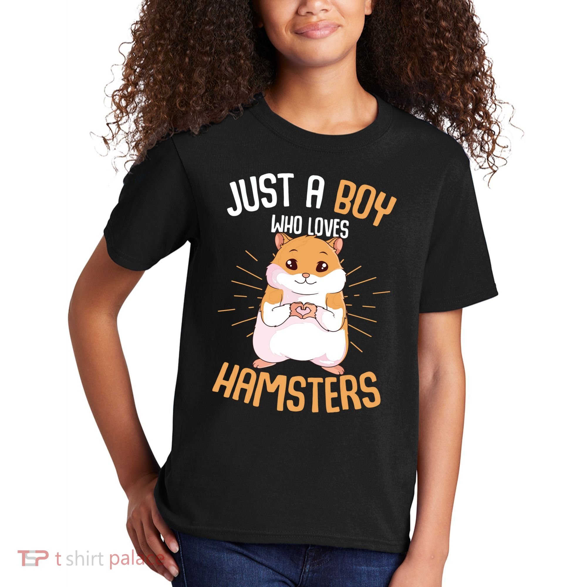 Just A Boy Who Loves Hamsters Hammy Boy Hamster Lover Kids T-Shirt