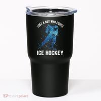 Just A Boy Who Loves Ice Hockey Tumbler thumb 0