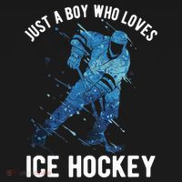 Just A Boy Who Loves Ice Hockey Ornament thumb 1