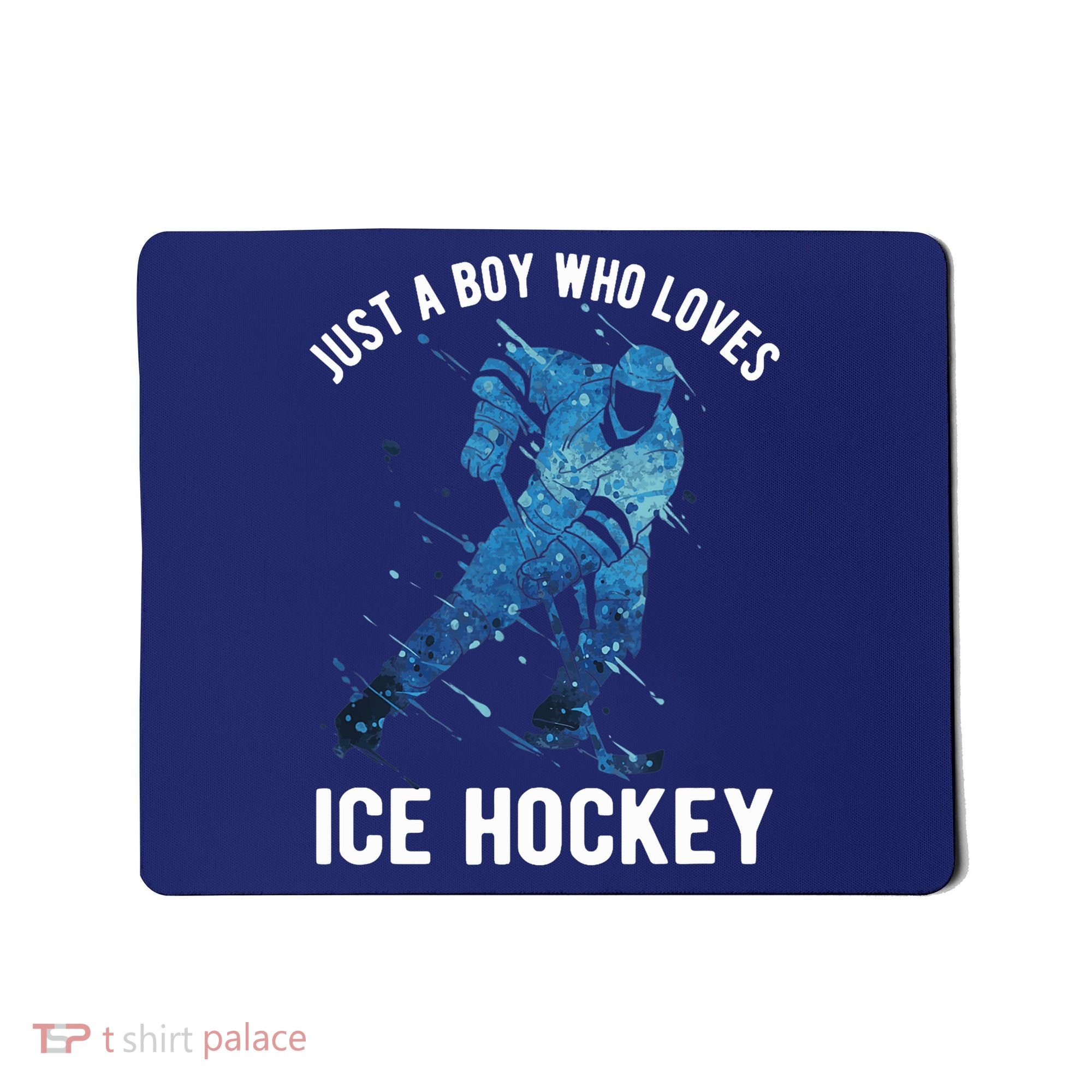 Just A Boy Who Loves Ice Hockey Mousepad