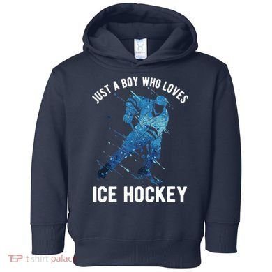 Just A Boy Who Loves Ice Hockey Toddler Hoodie