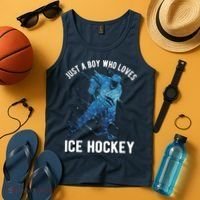 Just A Boy Who Loves Ice Hockey Tank Top thumb 4