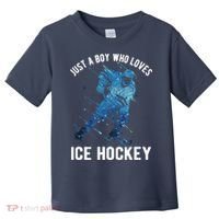 Just A Boy Who Loves Ice Hockey Toddler T-Shirt thumb 0