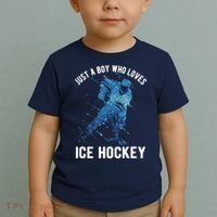 Just A Boy Who Loves Ice Hockey Toddler T-Shirt thumb 2