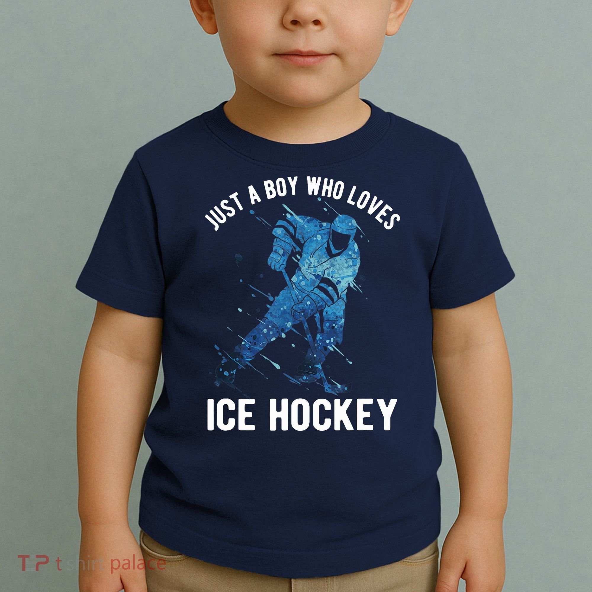 Just A Boy Who Loves Ice Hockey Toddler T-Shirt