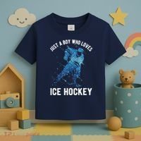Just A Boy Who Loves Ice Hockey Toddler T-Shirt thumb 3