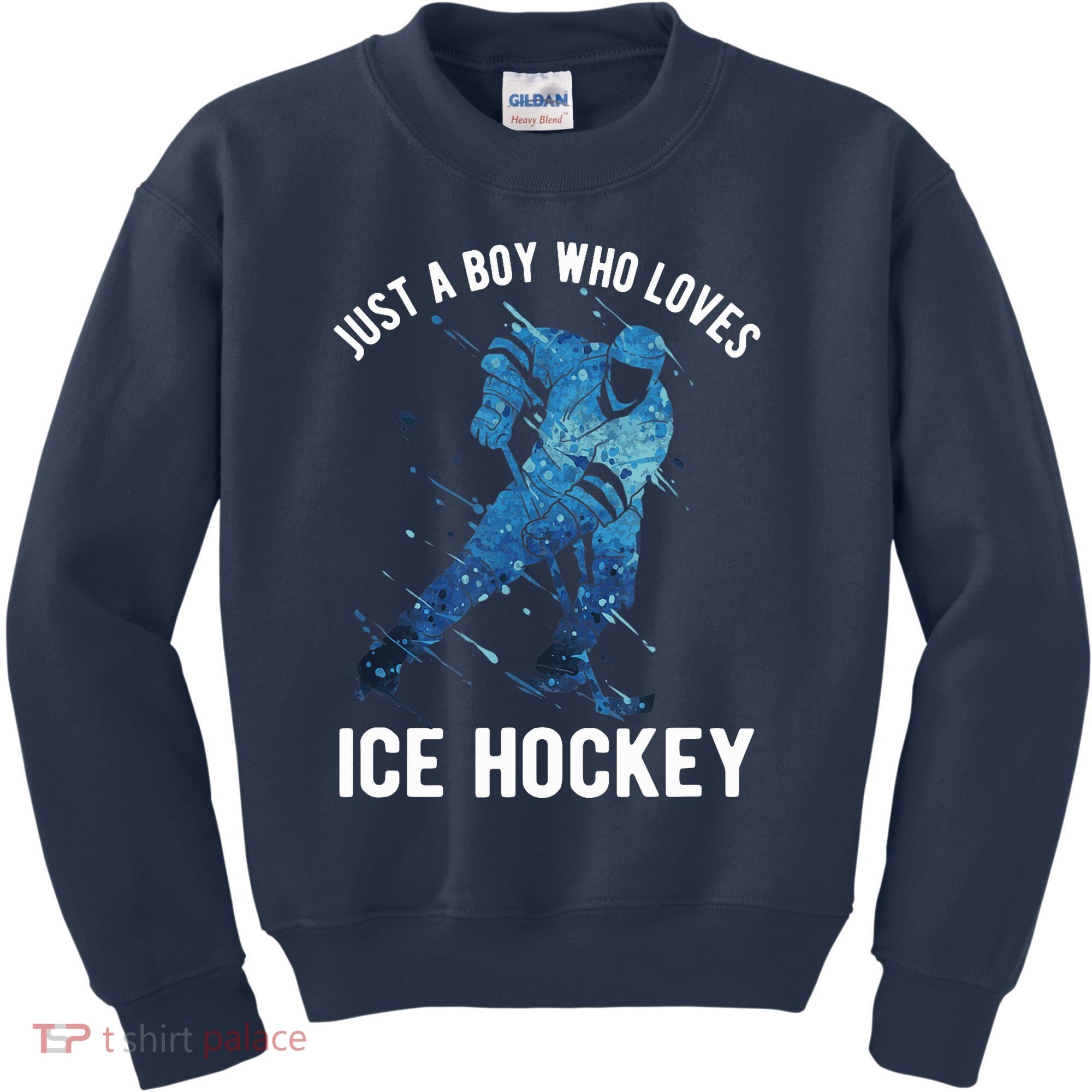 Just A Boy Who Loves Ice Hockey Kids Sweatshirt