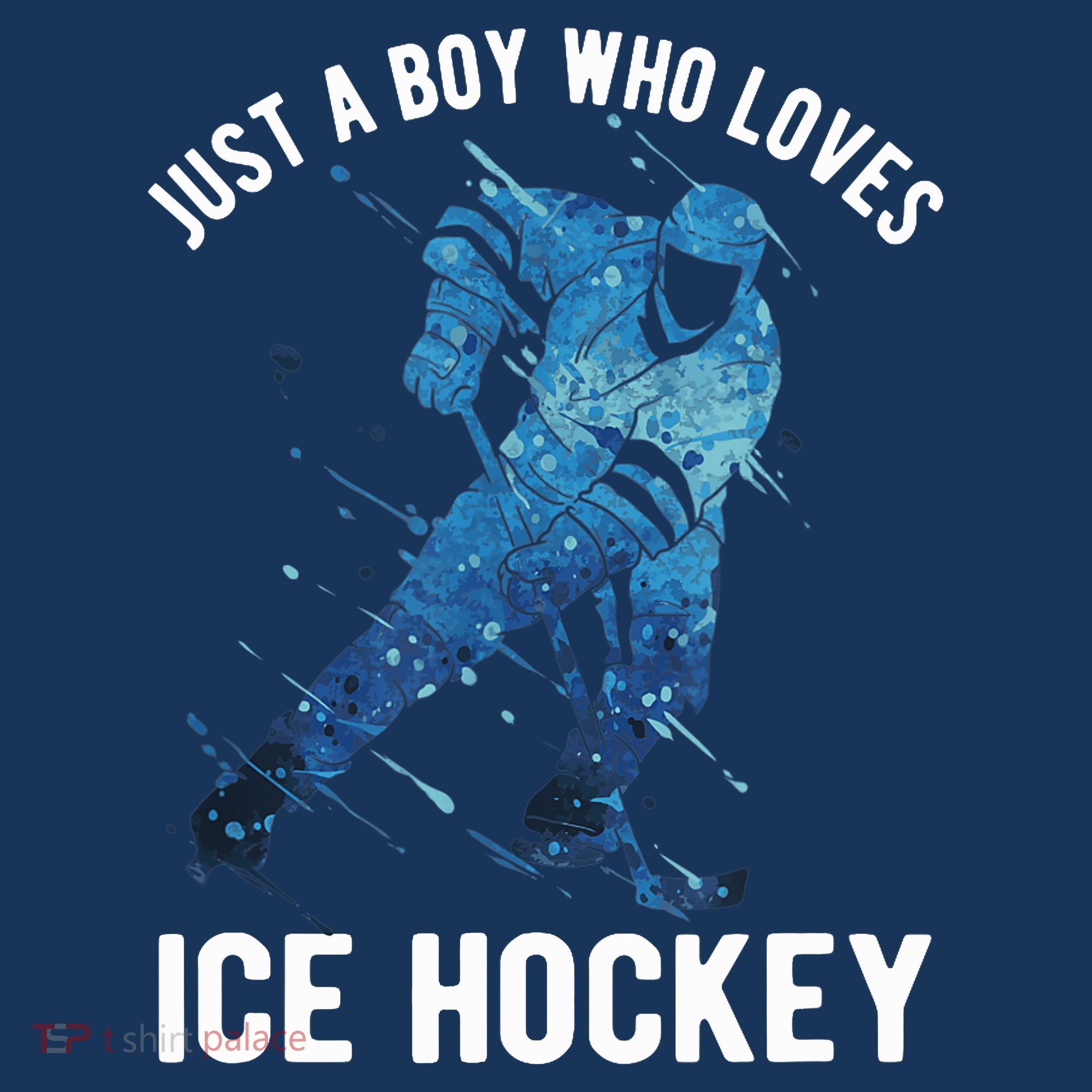 Just A Boy Who Loves Ice Hockey Kids Sweatshirt