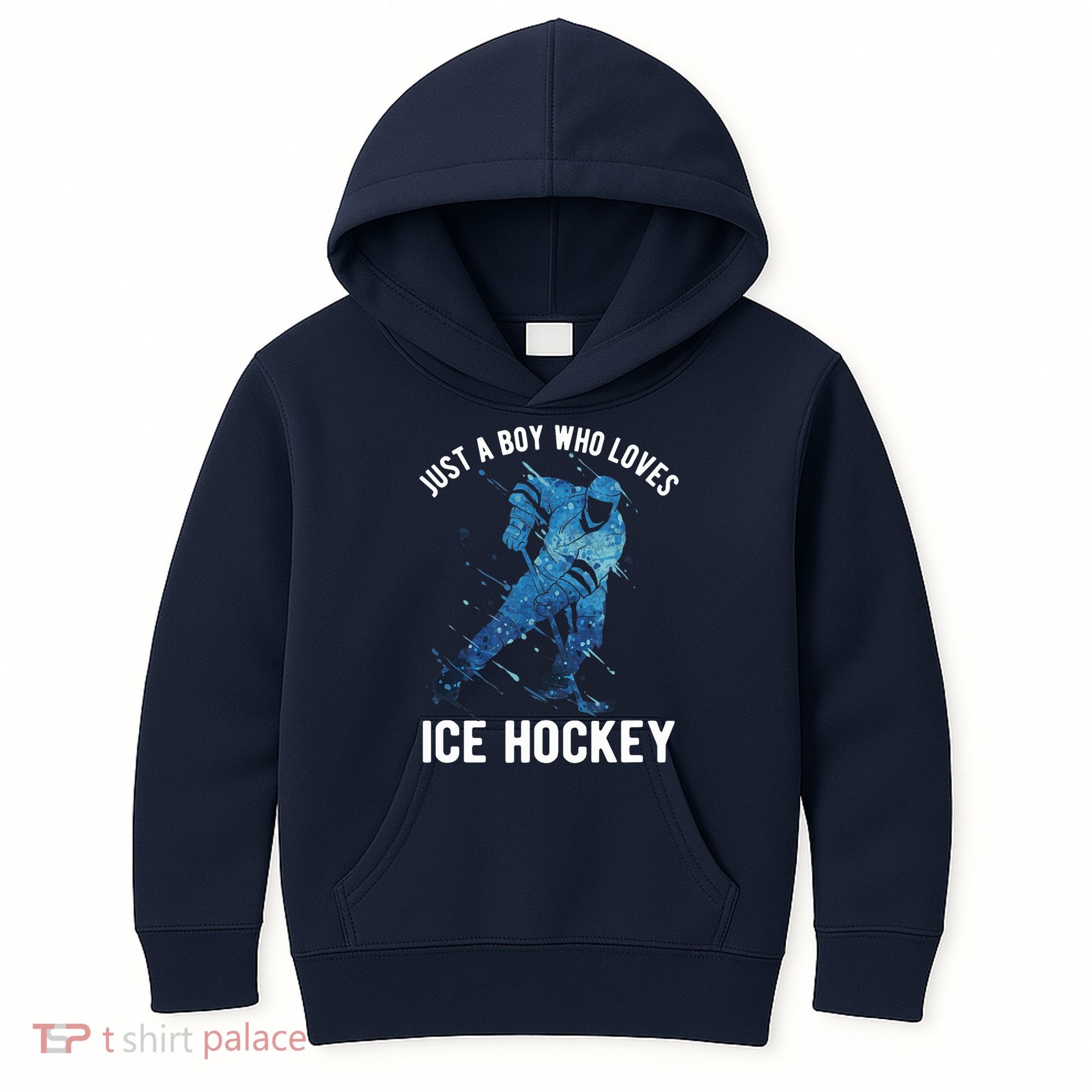 Just A Boy Who Loves Ice Hockey Kids Hoodie