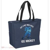Just A Boy Who Loves Ice Hockey Tote Bag thumb 2