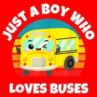 Just A Boy Who Loves Buses Birthday Yellow School Bus Lover Santa Hat thumb 1