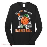 Just A Boy Who Loves Basketball Long Sleeve Shirt thumb 0