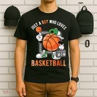 Just A Boy Who Loves Basketball T-Shirt thumb 6