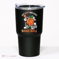 Just A Boy Who Loves Basketball Tumbler thumb 0