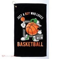 Just A Boy Who Loves Basketball Golf Towel thumb 0