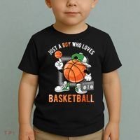 Just A Boy Who Loves Basketball Toddler T-Shirt thumb 2