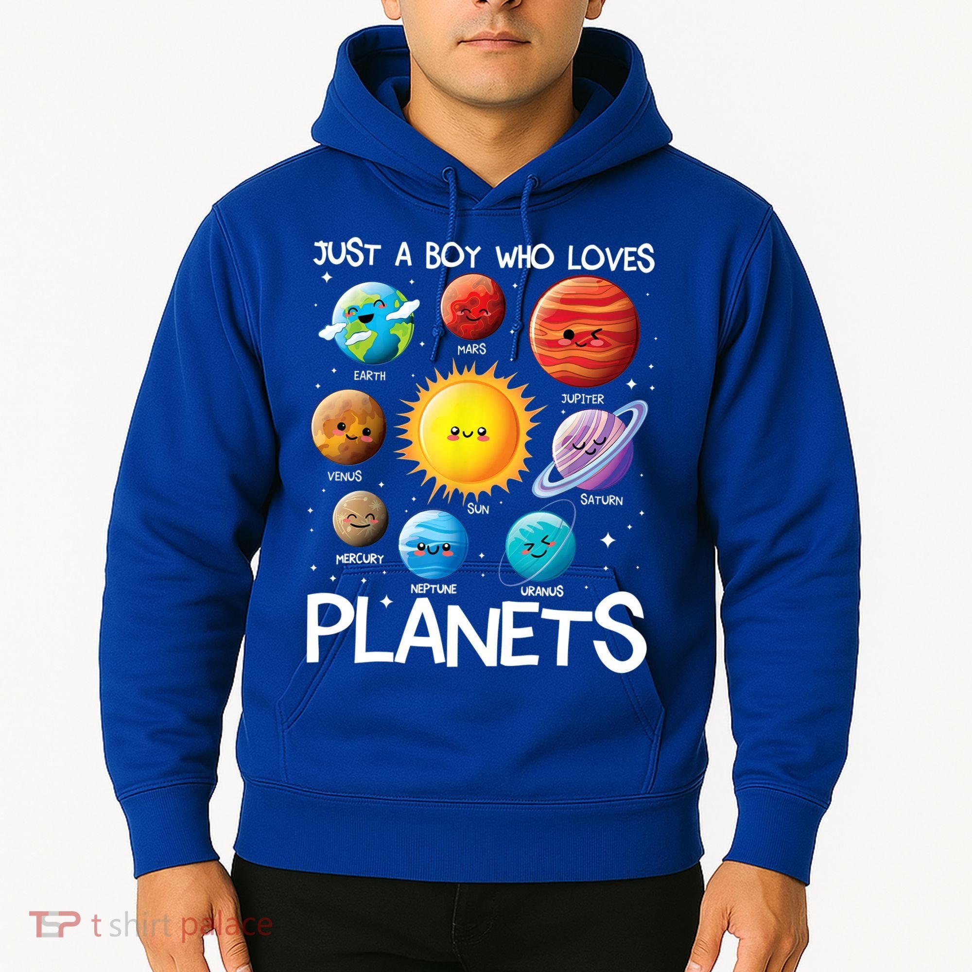 Just A Boy Who Loves Planets Solar System Space Science Gift Hoodie