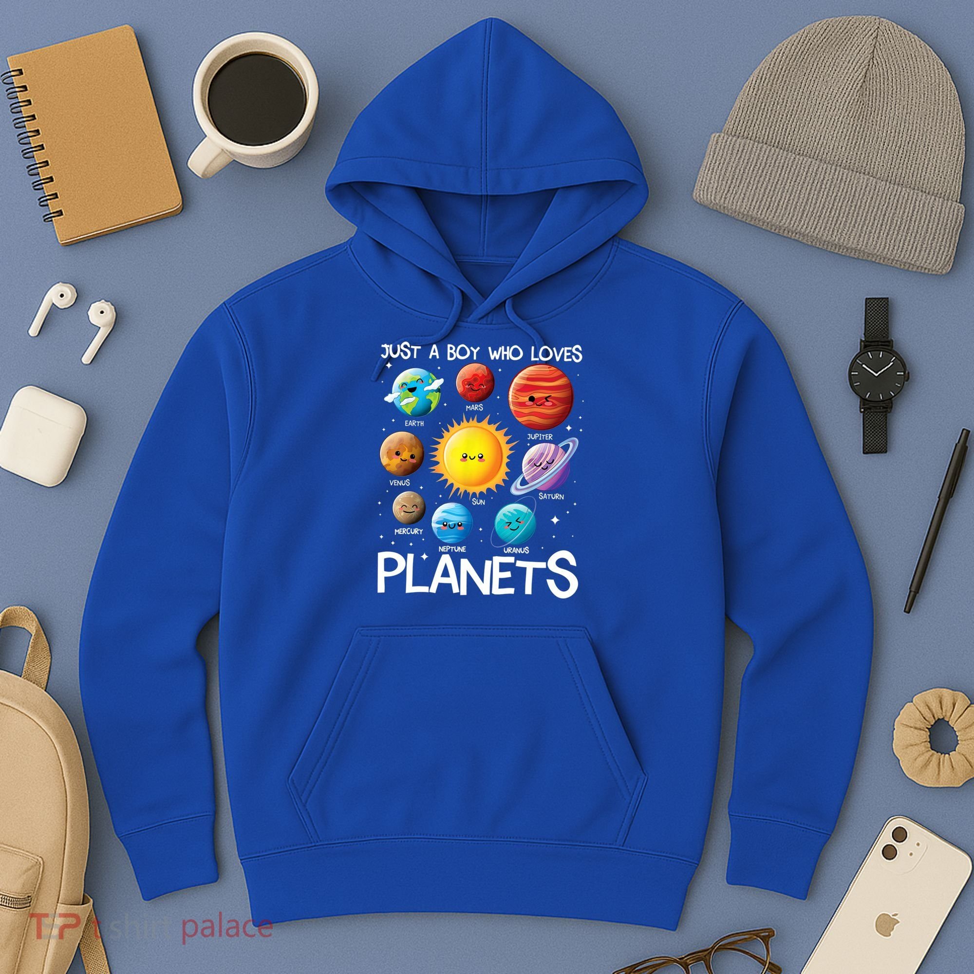 Just A Boy Who Loves Planets Solar System Space Science Gift Hoodie
