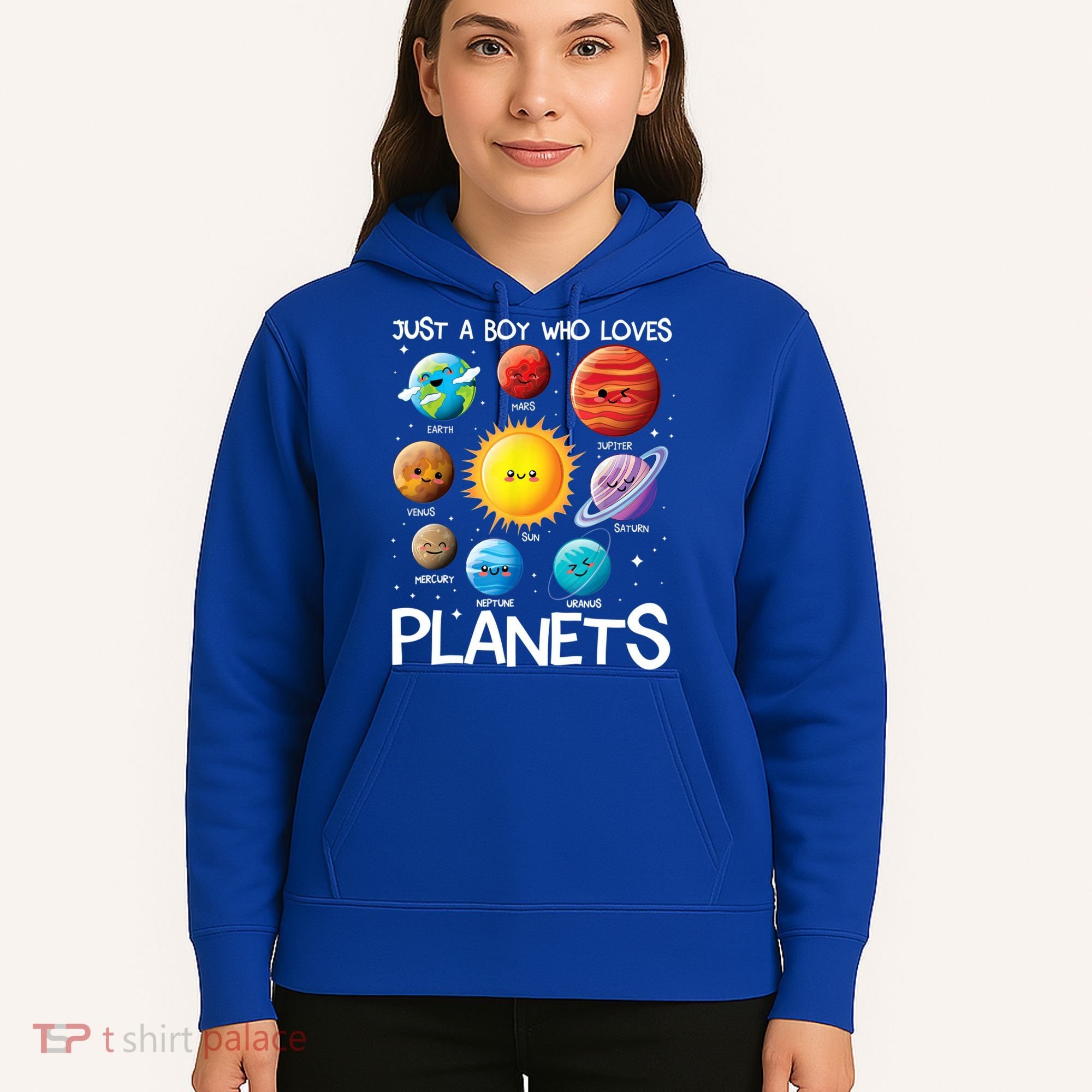 Just A Boy Who Loves Planets Solar System Space Science Gift Hoodie