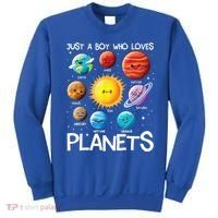 Just A Boy Who Loves Planets Solar System Space Science Gift Sweatshirt thumb 0