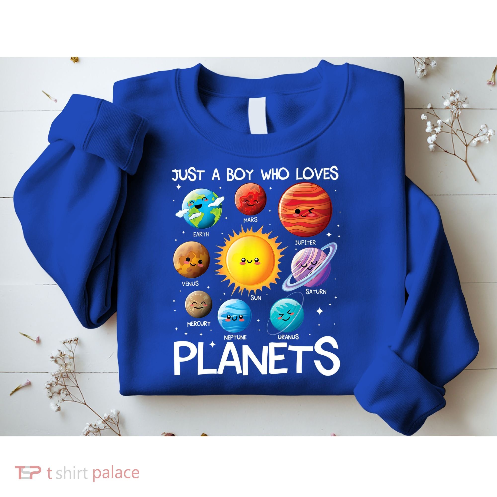 Just A Boy Who Loves Planets Solar System Space Science Gift Sweatshirt