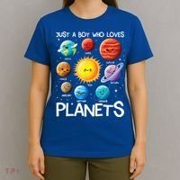 Just A Boy Who Loves Planets Solar System Space Science Gift T-Shirt thumb 4