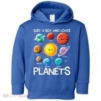 Just A Boy Who Loves Planets Solar System Space Science Gift Toddler Hoodie thumb 0