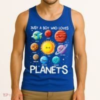 Just A Boy Who Loves Planets Solar System Space Science Gift Tank Top thumb 3