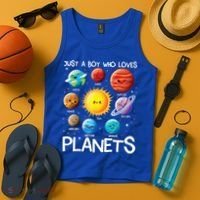Just A Boy Who Loves Planets Solar System Space Science Gift Tank Top thumb 4